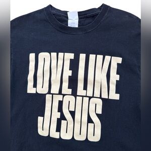 Y2K “Love Like Jesus, Have A‎ Little Faith” Men’s Black T-Shirt Size Medium